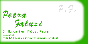 petra falusi business card